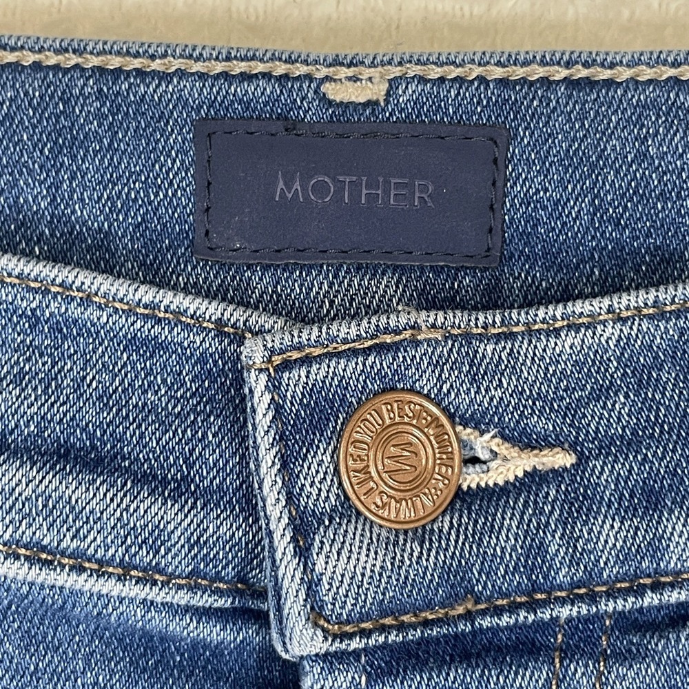 Mother Size 26 The Hustler Ankle Fray Denim Jean Wash No Promises Style Q117-686 - Picture 3 of 11